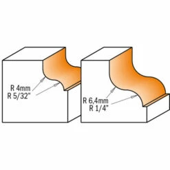 CMT ORANGE TOOLS 960.540.11 FRAISE POUR MOULURES DÉCORATIVES AVEC ROULEMENT HW S=12 D=28,7 R=4 -Toupie Soldes 1664049 3