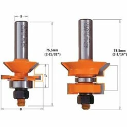 CMT : Jeu De 2 Fraises Pour Joints En V - Queue 12.7 Mm