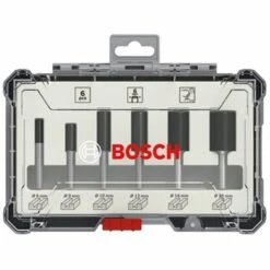 BOSCH PROFESSIONAL 2607017465 LOT DE 6 FRAISE À RAINURER EN BOIS POUR DÉFONCEUSE AVEC TIGE DE 6 MM