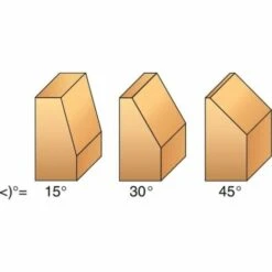 LEMAN Fraise De Défonceuse à Plaquettes Carbure Brasées 2 Coupes Chanfrein, Queue 6 Mm, Diamètre 24 Mm, Chanfrein 30° -Toupie Soldes 19061638 3