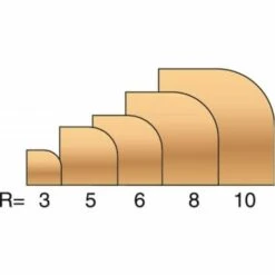 LEMAN Fraise De Défonceuse Carbure Profils 1/4 Rond Guide à Billes Diamètre 22 Mm, Queue 8 Mm -Toupie Soldes 19062828 5