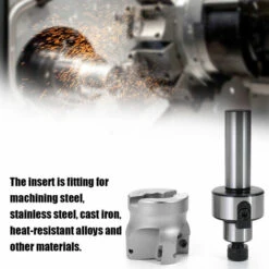 ASUPERMALL C3 / 4-Fmb22 Tige Droite Extension Rod 400R-50-22 Face D'Extremite Mill Cutter Avec 10Pcs Apmt1604 Inserts Cle Outil Cnc -Toupie Soldes 23963362 5