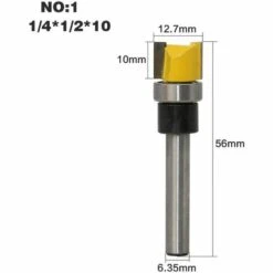 LITZEE Ensemble De Mèches De Toupie De Modèle De Modèle De Garniture Affleurante De 1/2"de Diamètre Ensemble De Coupe De Fraisage De Palier En Bois Avec Embout De Garniture Affleurante De Tige De 1/4 Pouce -Toupie Soldes 26862593 3