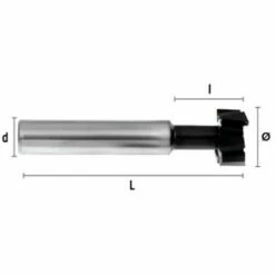 HEPYC Fraise Métal Pour Rainurer HSSE DIN851N D. 18 X Lt. 70 X Lu. 8 X Di. 12 Mm Q. DIN 1835B