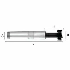 HEPYC Fraise Métal Pour Rainurer HSSE DIN851B CM3 D. 40 X Lt. 138 X Lu. 18 Mm Q. DIN 228A