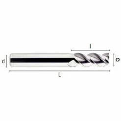 HEPYC Fraise Métal Carbure HM-MD W D. 6 X Lt. 57 X Lu. 13 X Di. 6 Mm Q. DIN 6535HA