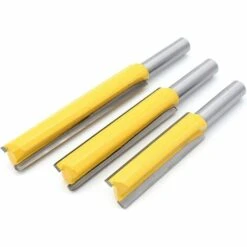 BARES 3Pcs 8mm Queue Fraises De Fraisage Extra Longues, Fraise à Bois Fraise Extra-longue Fraise Droite à Bout 8mm * 1/2" * 50.8mm, 8mm* 1/2" * 63mm, 8mm* 1/2" * 76mm -Toupie Soldes 27830128 3