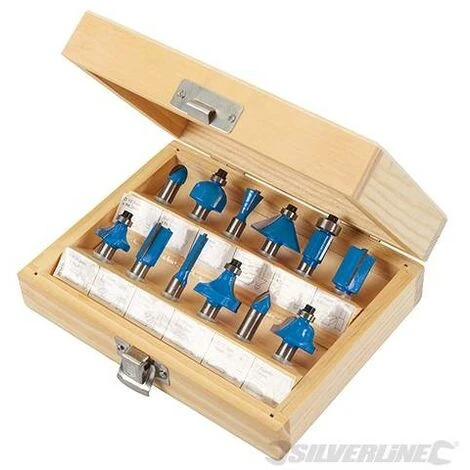 SILVERLINE Fraises à Défoncer TCT 8 Mm, 12 Pcs, 8 Mm 3 SILVERLINE Fraises à Défoncer TCT 8 Mm, 12 Pcs, 8 Mm