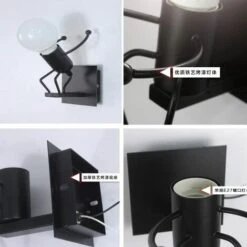 FAVSON Applique Murale Robot,Créative Little Iron Man Wall Light,Rétro Cartoon Appliques,pour Bar Chambre Cuisine Restaurant Café Couloir 8 FAVSON Applique Murale Robot,Créative Little Iron Man Wall Light,Rétro Cartoon Appliques,pour Bar Chambre Cuisine Restaurant Café Couloir -Toupie Soldes 28620668 2