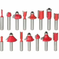 BEARSU Jeu De 15 Mèches De Toupie, Mèches De Toupie, Carbure De Tungstène Pour Trous Dans Le Bois (1/4 Pouce) -Toupie Soldes 30318010 2