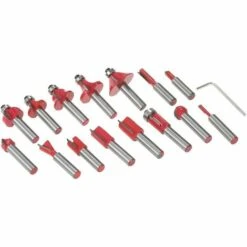 BEARSU Jeu De 15 Mèches De Toupie, Mèches De Toupie, Carbure De Tungstène Pour Trous Dans Le Bois (1/4 Pouce) -Toupie Soldes 30318010 5