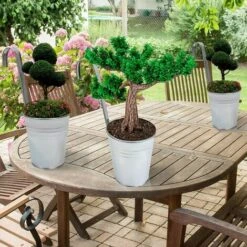 FAVSON Pots Suspendus Balcon Pot De Fleur Pot De Balcon Suspendu Pot De Plante Ă  Suspendre Pot Ă  Suspendre (Ensemble De 4) -Toupie Soldes 30647672 4