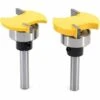 AIDUCHO 2Pcs 6mm Shank Embout De Fraise à Roulement Supérieur, Fraise Circulaire à Rainurer, Fraise à Bois -Toupie Soldes 32752148 1