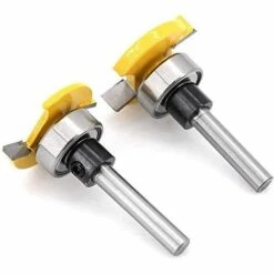 AIDUCHO 2Pcs 6mm Shank Embout De Fraise à Roulement Supérieur, Fraise Circulaire à Rainurer, Fraise à Bois -Toupie Soldes 32752148 5