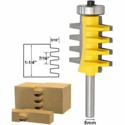 AIDUCHO 8 Mm Shank Rail Finger Réversible Joint Router Colle Bit Cône Tenon Fraises Pour Le Travail Du Bois Outils Carpenter -Toupie Soldes 32752171 4