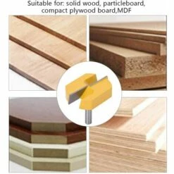 AIDUCHO Fraise De Queue De 8mm, Fraise De Rabotage De Surface De Fond De Rabotage De Nettoyage De 8x57mm En Bas -Toupie Soldes 32752599 3