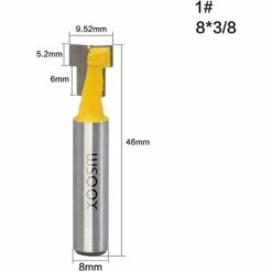 ABCRITAL 8Mm T-Track Routeur À Rainure En T Forme Routeur Bits, Fraise En Rainure En T Avec Lame Fraises À Bois Pour Outils Électriques -Toupie Soldes 32949477 3