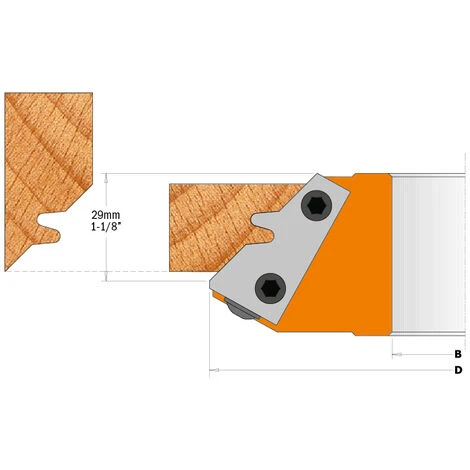CMT ORANGE TOOLS 694.011.35 PORTE-OUTIL BOUVEATAGE D'ANGLE 45° HW D=140X29X35 5 CMT ORANGE TOOLS 694.011.35 PORTE-OUTIL BOUVEATAGE D'ANGLE 45° HW D=140X29X35 – Image 3