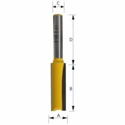 KIVEC FR7-6 - 6- Traight Frai E 8x19mm En Métal Dur Pour Manche En Boi 6x38mm