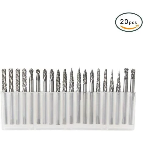 ABCRITAL 20 Pièces Ensemble De Fraises En Carbure Monobloc 0,118 ''( 3 Mm, Fraises À Limes Rotatives En Carbure De Tungstène À Tige Avec Un Diamètre De Tête De Coupe De 3 Mm S'Adapte À La Plupart Des Meuleuses Rotatives Pour Le Travail Du Bois, La Gravure, Le Perç 5 ABCRITAL 20 Pièces Ensemble De Fraises En Carbure Monobloc 0,118 ''( 3 Mm, Fraises À Limes Rotatives En Carbure De Tungstène À Tige Avec Un Diamètre De Tête De Coupe De 3 Mm S'Adapte À La Plupart Des Meuleuses Rotatives Pour Le Travail Du Bois, La Gravure, Le Perç – Image 3