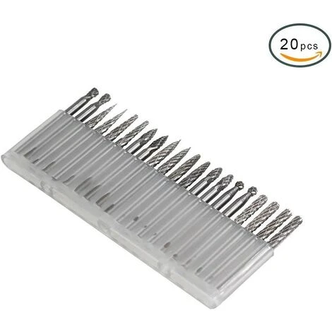 ABCRITAL 20 Pièces Ensemble De Fraises En Carbure Monobloc 0,118 ''( 3 Mm, Fraises À Limes Rotatives En Carbure De Tungstène À Tige Avec Un Diamètre De Tête De Coupe De 3 Mm S'Adapte À La Plupart Des Meuleuses Rotatives Pour Le Travail Du Bois, La Gravure, Le Perç 6 ABCRITAL 20 Pièces Ensemble De Fraises En Carbure Monobloc 0,118 ''( 3 Mm, Fraises À Limes Rotatives En Carbure De Tungstène À Tige Avec Un Diamètre De Tête De Coupe De 3 Mm S'Adapte À La Plupart Des Meuleuses Rotatives Pour Le Travail Du Bois, La Gravure, Le Perç – Image 4