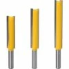 BETTERLIFE 8mm Jarret Jeu De Mors Droits Outils De Travail Du Bois De Fraise En Bois De Carbure 3 Pièces Mèches De Routeur Droites Extra Longues 8 * 1/2 * 50, 8 * 1/2 * 63, 8 * 1/2 * 76