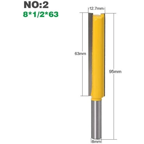 BETTERLIFE 8mm Jarret Jeu De Mors Droits Outils De Travail Du Bois De Fraise En Bois De Carbure 3 Pièces Mèches De Routeur Droites Extra Longues 8 * 1/2 * 50, 8 * 1/2 * 63, 8 * 1/2 * 76 6 BETTERLIFE 8mm Jarret Jeu De Mors Droits Outils De Travail Du Bois De Fraise En Bois De Carbure 3 Pièces Mèches De Routeur Droites Extra Longues 8 * 1/2 * 50, 8 * 1/2 * 63, 8 * 1/2 * 76 – Image 4