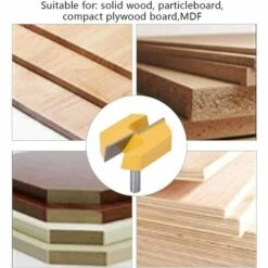 ECHOO Fraise De Queue De 8mm, Fraise De Rabotage De Surface De Fond De Rabotage De Nettoyage De 8x57mm En Bas -Toupie Soldes 37995546 3