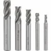 TANABATA 4 PCS Fraises Tours à Tige Droite HSS Fraise à 4 Dents Outil De Foret -Toupie Soldes 42414569 1