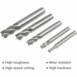 TANABATA 4 PCS Fraises Tours à Tige Droite HSS Fraise à 4 Dents Outil De Foret 9 TANABATA 4 PCS Fraises Tours à Tige Droite HSS Fraise à 4 Dents Outil De Foret -Toupie Soldes 42414569 3