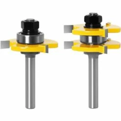 8mm Queue Langue Appariée Et Fraise De Rainure Betterlife, Set 3 Dents Forme T Cutter En Bois De Coupe Outil De Travail Du Bois