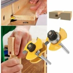 8mm Queue Langue Appariée Et Fraise De Rainure Betterlife， Set 3 Dents Forme T Cutter En Bois De Coupe Outil De Travail Du Bois -Toupie Soldes 43231718 5