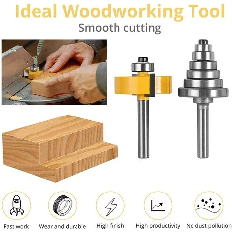 8mm Fraise De Défonceuse à Feuillure Routeur Betterlife, Bit Avec 6 Ensemble Roulements Pour Plusieurs Profondeurs 28,6 Mm, 22,2 Mm, 19,05 Mm, 15,9 Mm, 12,7 Mm, 9,52 Mm Outil De Menuiserie,1 Jeu 6 8mm Fraise De Défonceuse à Feuillure Routeur Betterlife, Bit Avec 6 Ensemble Roulements Pour Plusieurs Profondeurs 28,6 Mm, 22,2 Mm, 19,05 Mm, 15,9 Mm, 12,7 Mm, 9,52 Mm Outil De Menuiserie,1 Jeu – Image 4