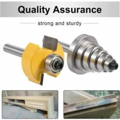 VERSAILLESFR Mèche De Routeur à Feuillure 1/4 '' Avec 6 Roulements Réglables, Fraise à Rainurer En Carbure Cimenté, Pour Le Travail Du Bois Et Les Outils De Bricolage -Versailles -Toupie Soldes 44409185 4