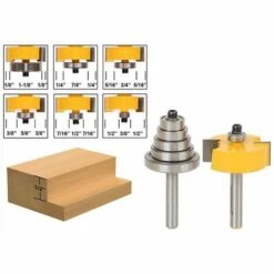 VERSAILLESFR Mèche De Routeur à Feuillure 1/4 '' Avec 6 Roulements Réglables, Fraise à Rainurer En Carbure Cimenté, Pour Le Travail Du Bois Et Les Outils De Bricolage -Versailles -Toupie Soldes 44409185 5