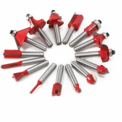 VERSAILLESFR 15pcs 6.35mm Tige Fraises à Défoncer Kit Coffret Fraise Pour Defonceuse En Carbure De Tungstène Outil De Travail Du Bois De Carbure De Profil -Versailles -Toupie Soldes 44409191 3