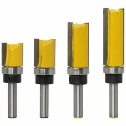 VERSAILLESFR Ensemble De Bits De Routeur De Modèle De Motif De Finition Embout De Garniture Affleurante à Queue De 8 Mm Fraise à Bois, Paquet De 4 -Versailles