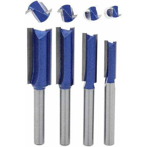 GUAZHUNIFR Tige De 6mm Fraise à Défoncer Fraise Droite Avec Tranchants En Carbure Fraise à Menuiserie Outil De Woodworking Cutter Guazhuni 4Pcs 4 GUAZHUNIFR Tige De 6mm Fraise à Défoncer Fraise Droite Avec Tranchants En Carbure Fraise à Menuiserie Outil De Woodworking Cutter Guazhuni 4Pcs – Image 2