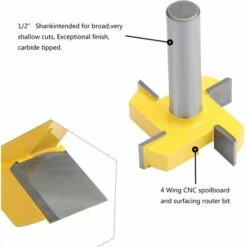 Fraises à Défoncer CNC Standard Pour Spoilboard - Fraise Aplatissante Pour Plaque - Tige De 1,27 Cm,Irisfr(1pcs) 11 Fraises à Défoncer CNC Standard Pour Spoilboard - Fraise Aplatissante Pour Plaque - Tige De 1,27 Cm,Irisfr(1pcs) -Toupie Soldes 46891154 5