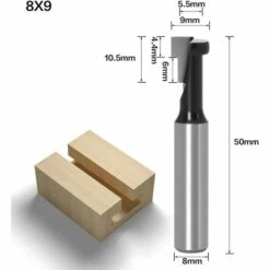 8mm Fraise En Rainure En T, Lame Bit De Routeur Queue De Fraise Avec Lame Fraises à Bois Fraises à Défoncer En T Routeur à Rainure En T Menuiserie T-Slot 5/16", 3/8" & 1/2" GrooFoo -Toupie Soldes 47378705 3