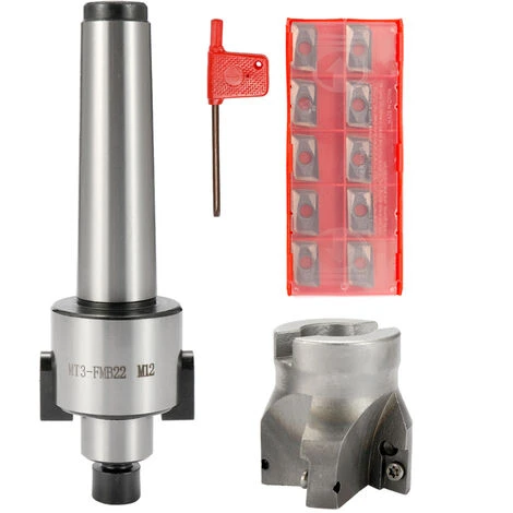 SUPERSELLER Fraise Pour Défonceuse Affleureuse Et Toupie Machine-outil CNC De Précision En Métal MT3-FMB22 M12 Support De Fraise Faciale Tonnelle 10 Pièces Inserts En Carbure Outil De Tournage 4 SUPERSELLER Fraise Pour Défonceuse Affleureuse Et Toupie Machine-outil CNC De Précision En Métal MT3-FMB22 M12 Support De Fraise Faciale Tonnelle 10 Pièces Inserts En Carbure Outil De Tournage – Image 2