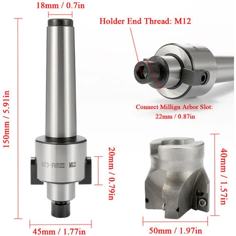 SUPERSELLER Fraise Pour Défonceuse Affleureuse Et Toupie Machine-outil CNC De Précision En Métal MT3-FMB22 M12 Support De Fraise Faciale Tonnelle 10 Pièces Inserts En Carbure Outil De Tournage 7 SUPERSELLER Fraise Pour Défonceuse Affleureuse Et Toupie Machine-outil CNC De Précision En Métal MT3-FMB22 M12 Support De Fraise Faciale Tonnelle 10 Pièces Inserts En Carbure Outil De Tournage – Image 5