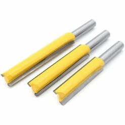 TINOR 3Pcs 8 Mm Queue Fraises De Fraisage Extra Longues, Fraise à Bois Fraise Extra-longue Fraise Droite à Bout 8mm * 1/2" * 50.8mm, 8mm* 1/2" * 63mm, 8mm* 1/2" * 76mm -Toupie Soldes 48223846 3