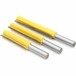 TINOR 3Pcs 8 Mm Queue Fraises De Fraisage Extra Longues, Fraise à Bois Fraise Extra-longue Fraise Droite à Bout 8mm * 1/2" * 50.8mm, 8mm* 1/2" * 63mm, 8mm* 1/2" * 76mm -Toupie Soldes 48223846 4