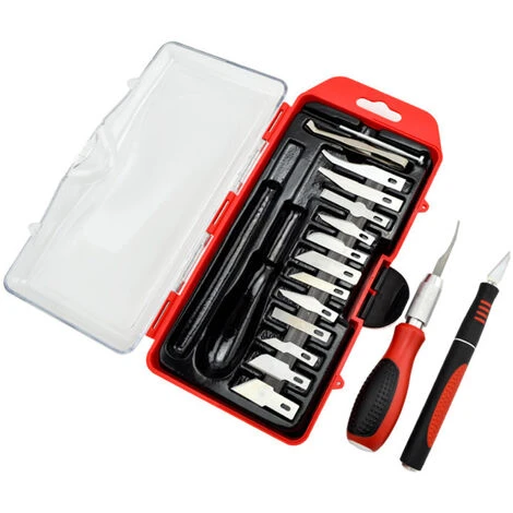 SUPERSELLER Porte-outils De Toupie Ensemble De Couteaux D'artisanat Professionnels 16PCS Couteaux Pour La Sculpture De Scrapbooking De Passe-temps D'art Comprend Un Pochoir à Point Fin, 16 Pièces 5 SUPERSELLER Porte-outils De Toupie Ensemble De Couteaux D'artisanat Professionnels 16PCS Couteaux Pour La Sculpture De Scrapbooking De Passe-temps D'art Comprend Un Pochoir à Point Fin, 16 Pièces – Image 3