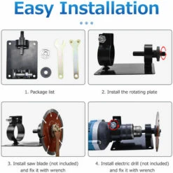 SUPERSELLER Porte-outils De Toupie Perceuse électrique Coupe Siège Support Perceuse à Main Support De Coupe Avec 2 Clés Pour Couper Polissage Meulage, 13mm - 13mm -Toupie Soldes 48736649 4