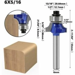 Fraises à Défoncer Rondes Avec Tige De 6 Mm,Irisfr,Lot De 4 -Toupie Soldes 50943433 4