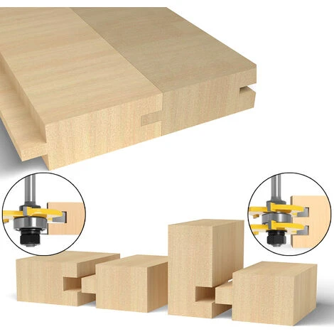 Queue Langue Appariée Et Fraise De Rainure Set 3 Dents Forme T Cutter En Bois De Coupe Outil De Travail Du Bois 2 Pièces(8MM)-betterlife 7 Queue Langue Appariée Et Fraise De Rainure Set 3 Dents Forme T Cutter En Bois De Coupe Outil De Travail Du Bois 2 Pièces(8MM)-betterlife – Image 5