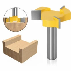 SUPERSELLER Fraise Pour Défonceuse, Affleureuse Et Toupie Spoilboard Surfaçage Routeur Bits 12mm Shank 3-Wings Dalle Aplatissement Routeur Bit Rabotage Bois Fraise Raboteuse Outil De Travail Du Bois, 12mm -Toupie Soldes 51244981 2