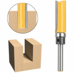 VERSAILLESFR Versailles Ensemble De Bits De Routeur De Modèle De Motif De Finition Embout De Garniture Affleurante à Queue De 6.2 Mm Fraise à Bois, Paquet De 4 -Toupie Soldes 51607647 4